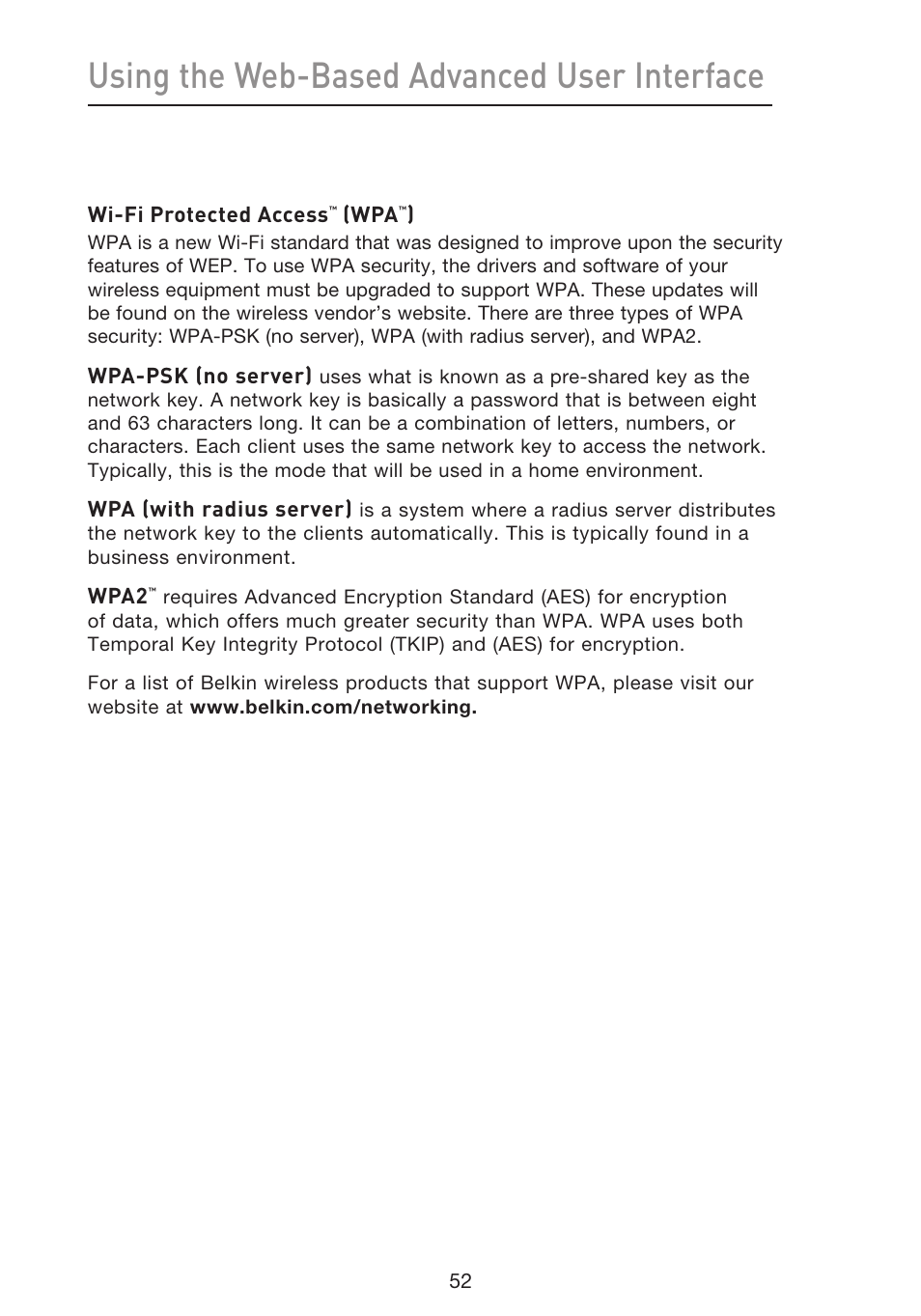 Using the web-based advanced user interface | Belkin f5d7230-4 User Manual | Page 54 / 124