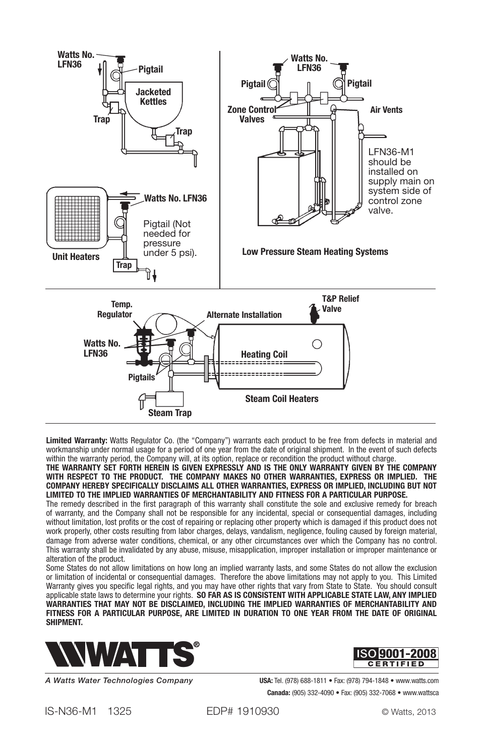 Watts LFN36 User Manual | Page 2 / 2