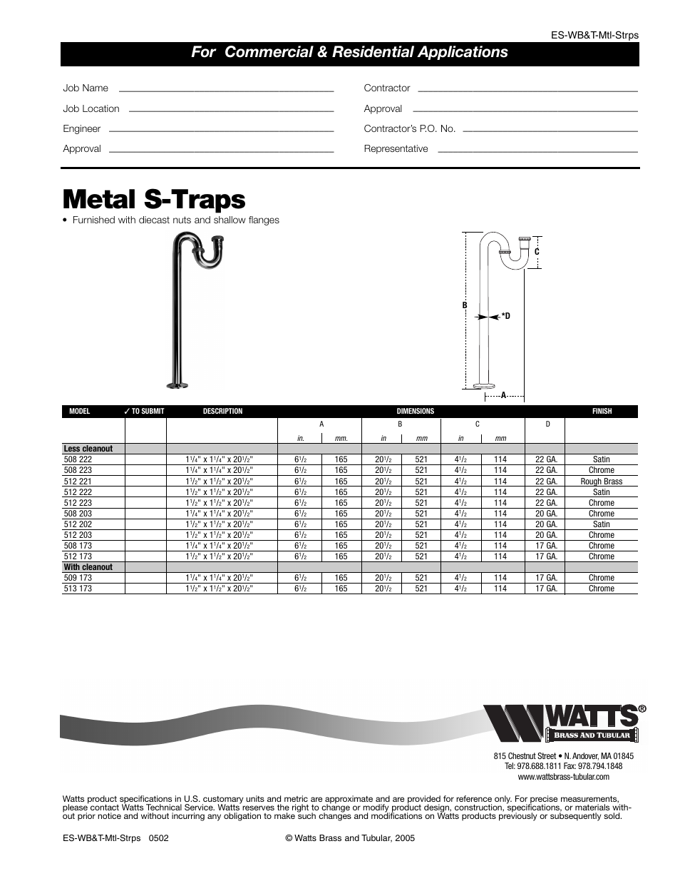 Watts 513 173 User Manual | 1 page