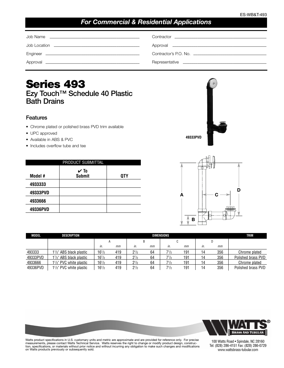 Watts 493 566CM User Manual | 2 pages