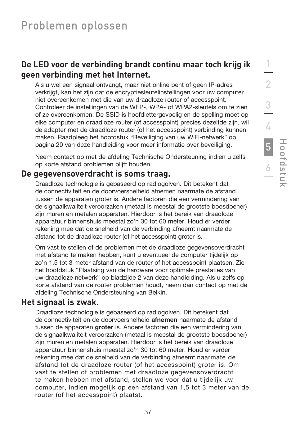 Problemen oplossen | Belkin F5D8053EA User Manual | Page 184 / 291