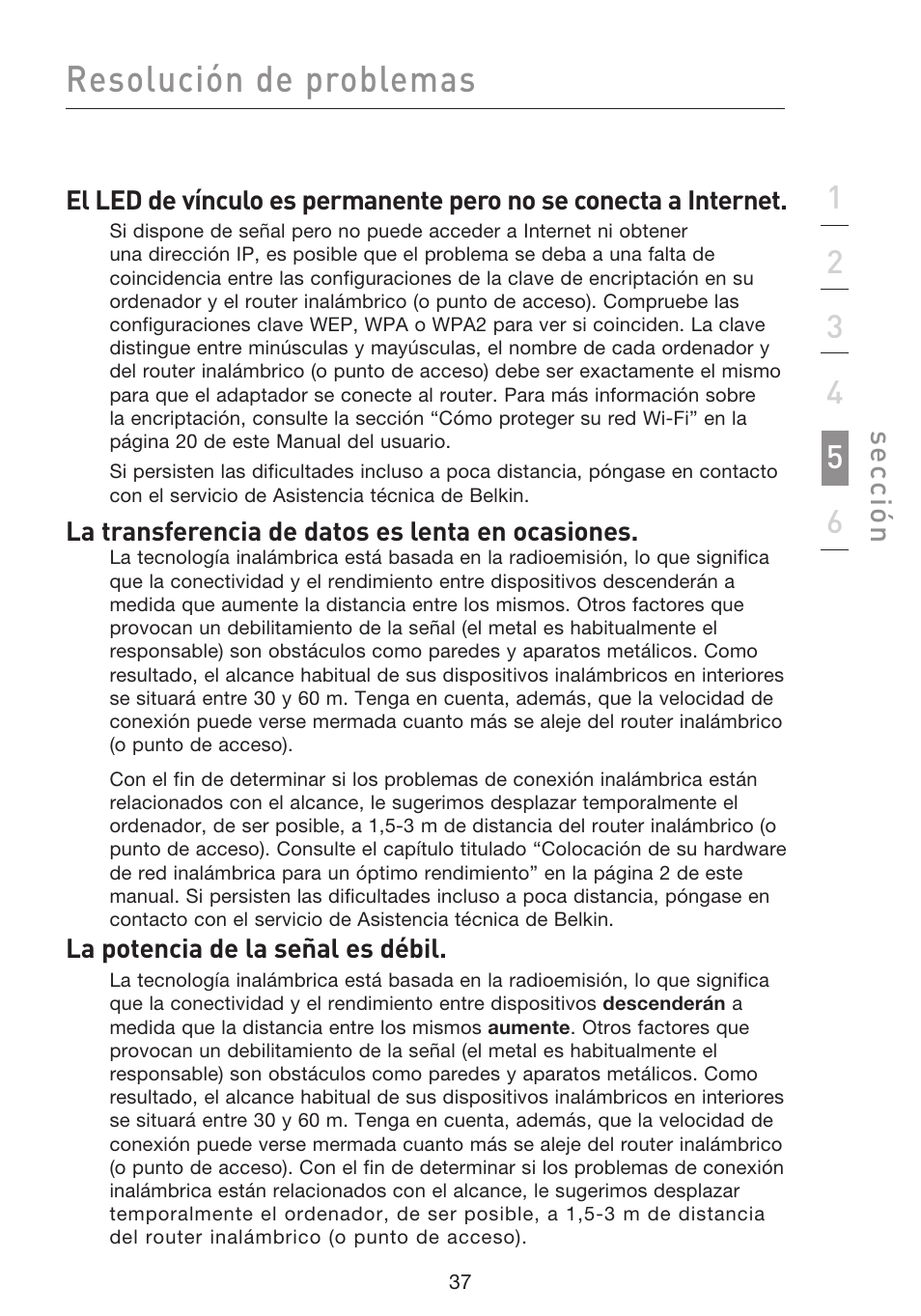 Resolución de problemas | Belkin F5D8053EA User Manual | Page 232 / 291