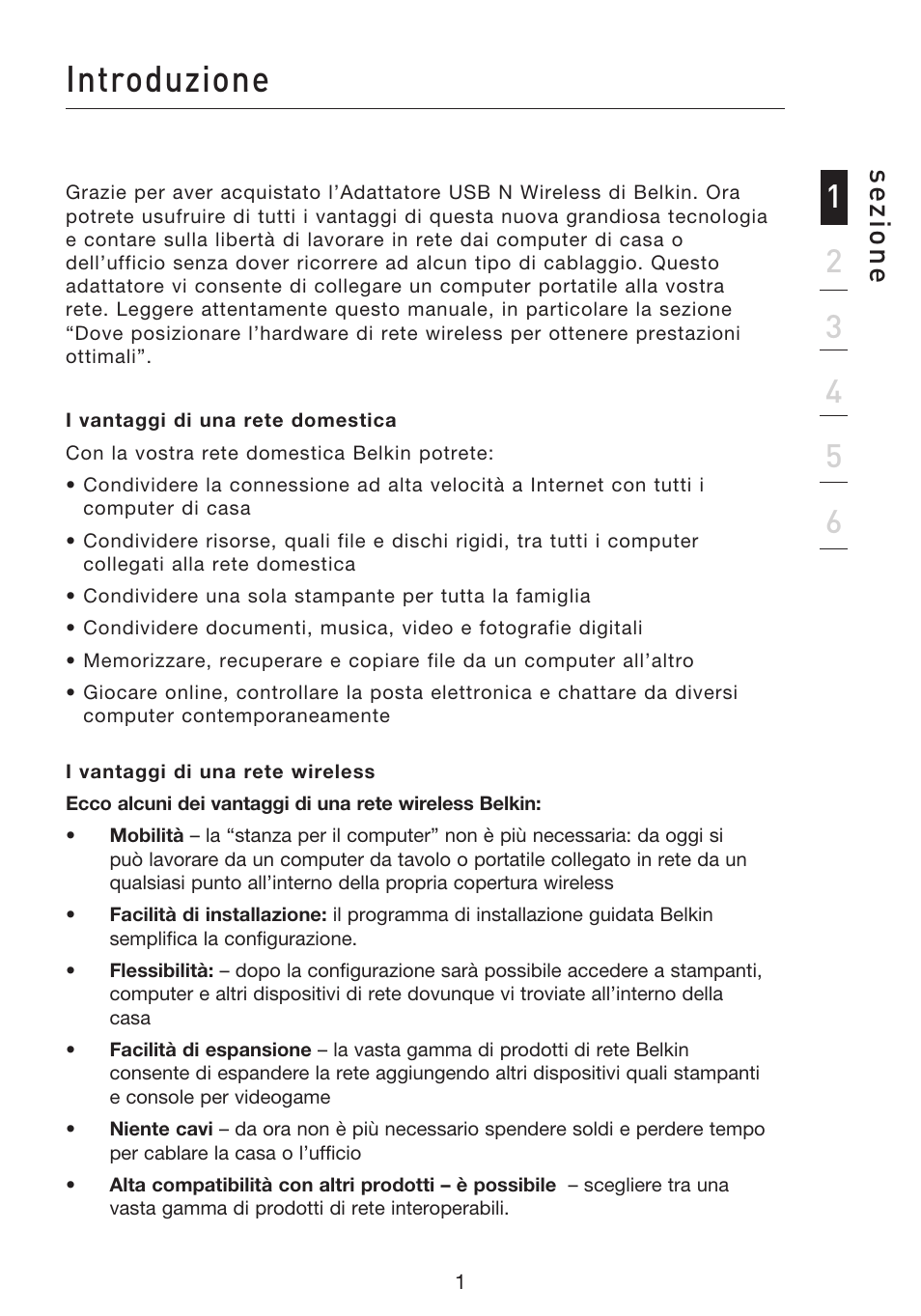 Introduzione, Se zio n e | Belkin F5D8053EA User Manual | Page 246 / 291