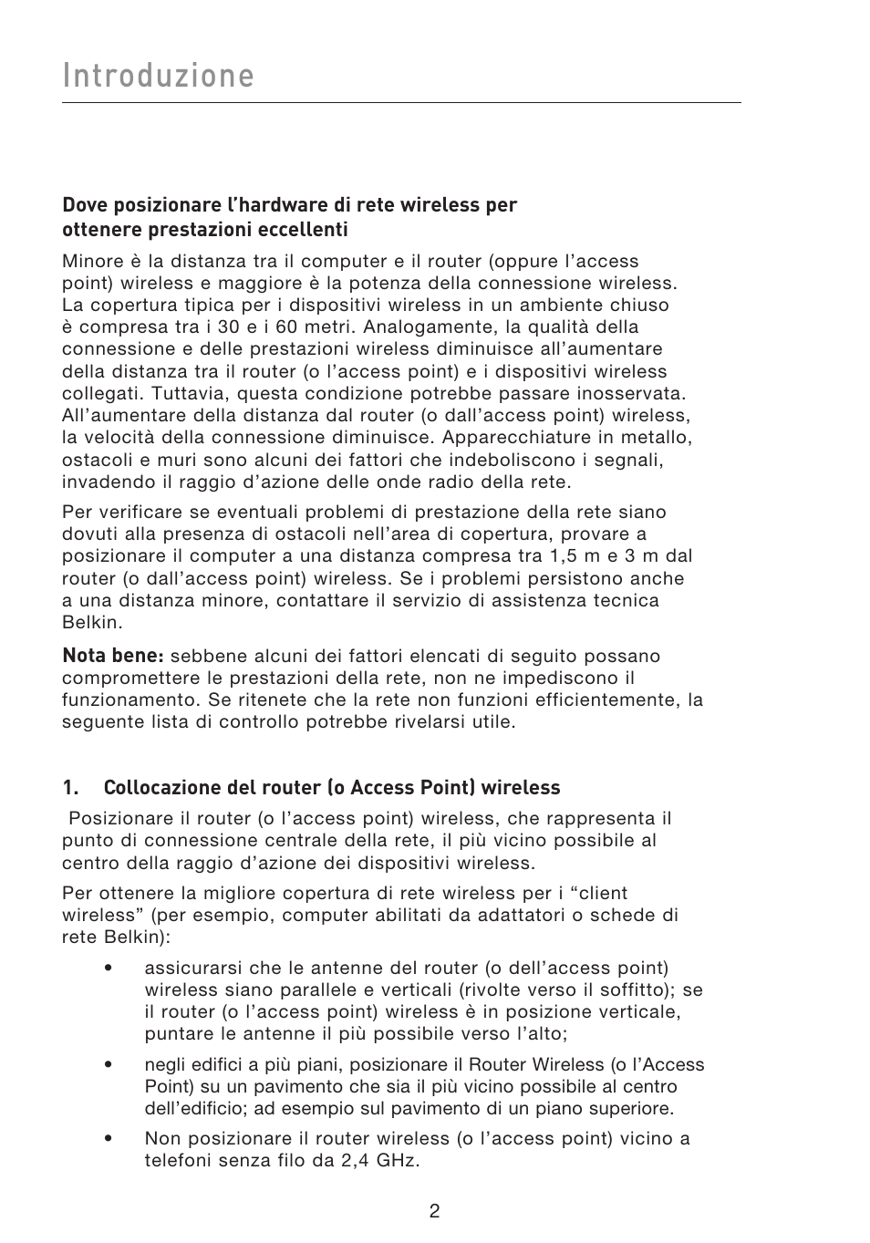 Introduzione | Belkin F5D8053EA User Manual | Page 247 / 291