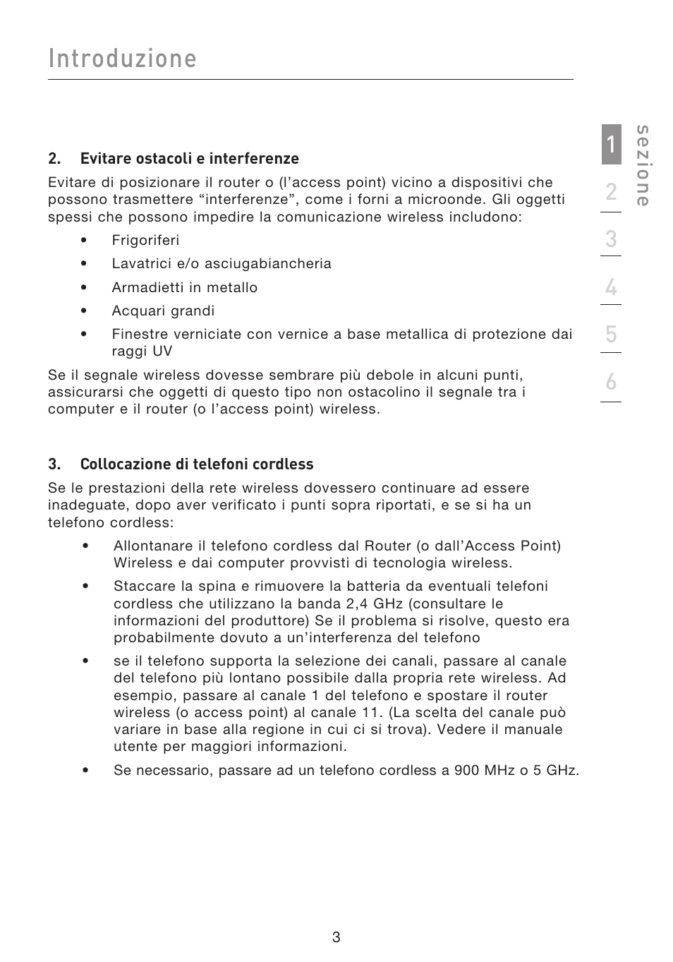 Introduzione, Se zio n e | Belkin F5D8053EA User Manual | Page 248 / 291
