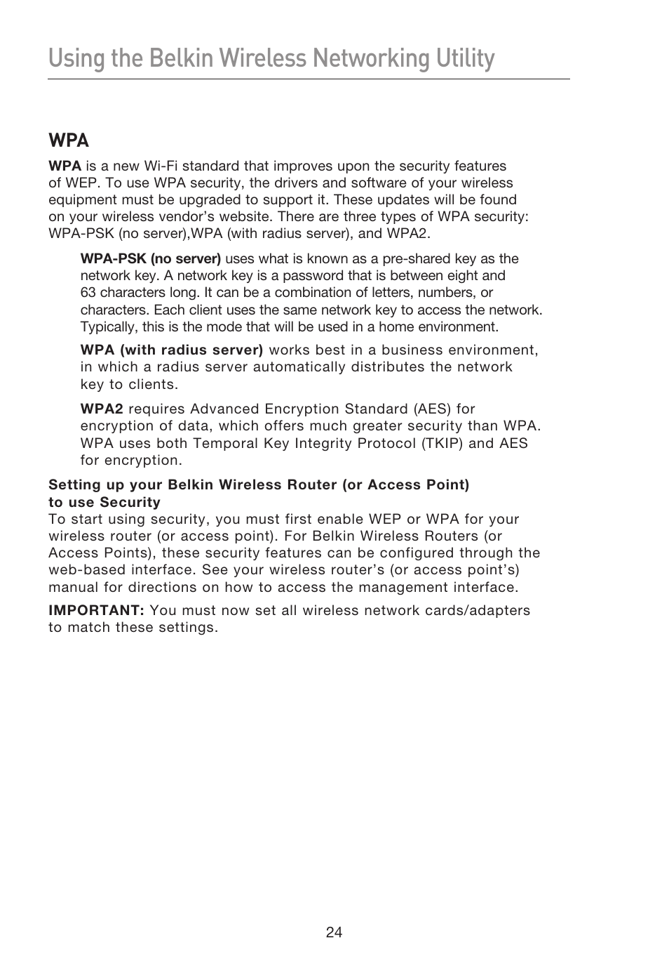 Using the belkin wireless networking utility | Belkin F5D8053EA User Manual | Page 26 / 291