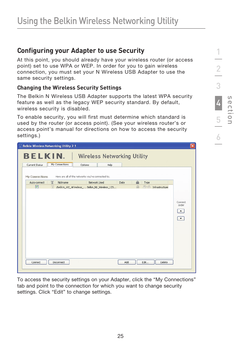 Using the belkin wireless networking utility | Belkin F5D8053EA User Manual | Page 27 / 291