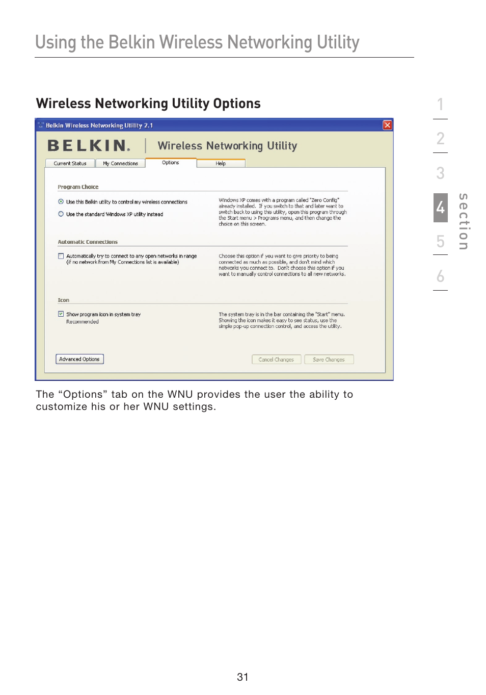 Using the belkin wireless networking utility | Belkin F5D8053EA User Manual | Page 33 / 291