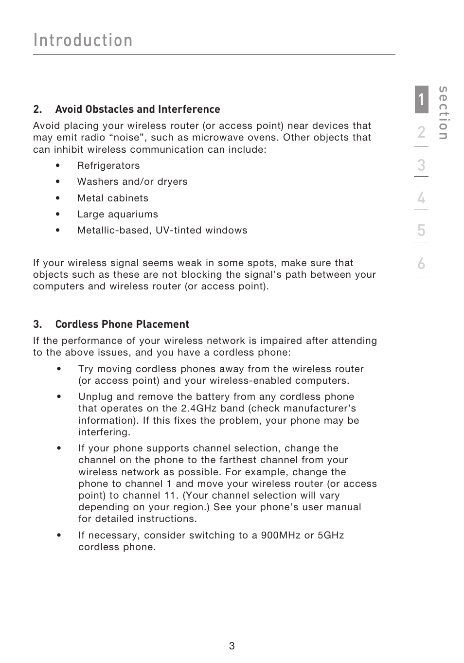 Introduction, Se ct io n | Belkin F5D8053EA User Manual | Page 5 / 291
