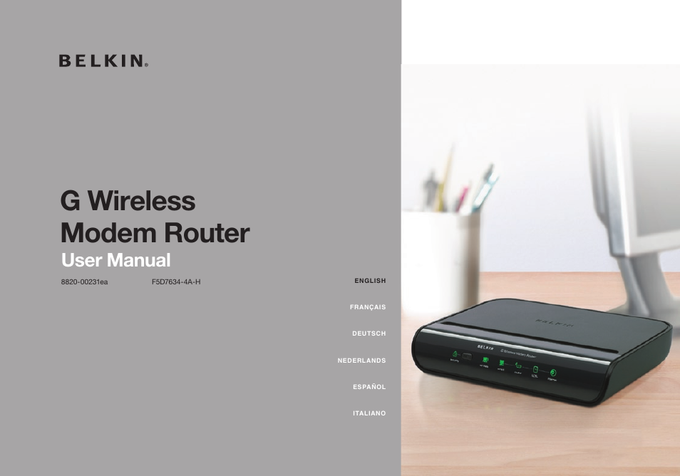 Belkin F5D7634-4A-H User Manual | 94 pages