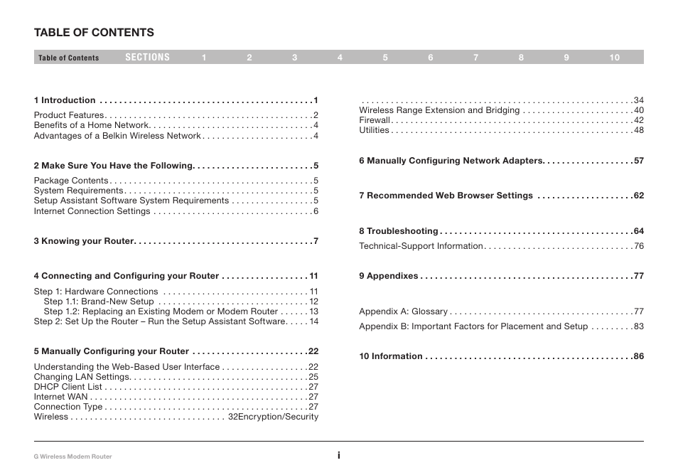 Belkin F5D7634-4A-H User Manual | Page 2 / 94