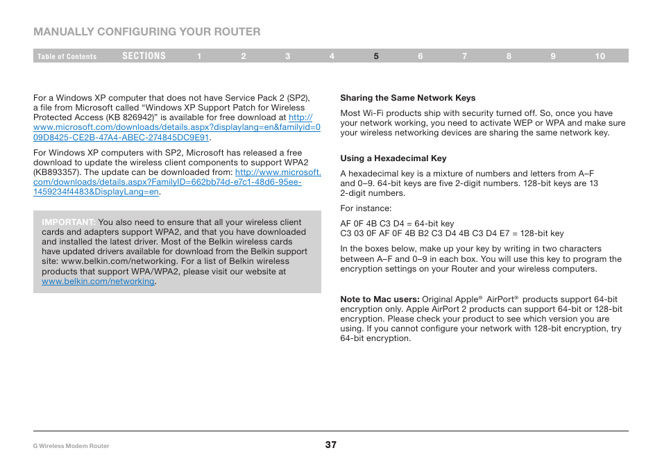 Belkin F5D7634-4A-H User Manual | Page 39 / 94