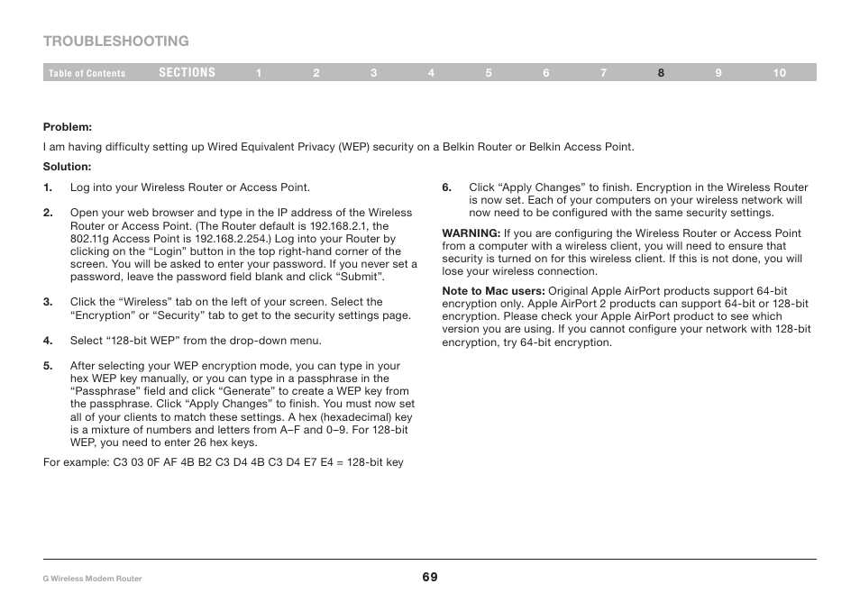 Belkin F5D7634-4A-H User Manual | Page 71 / 94