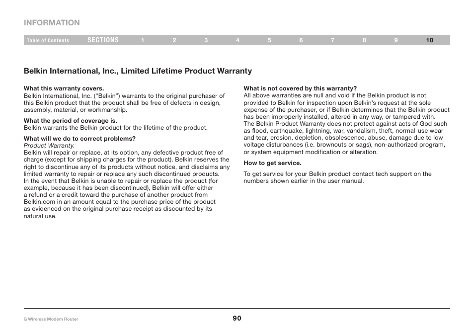 Belkin F5D7634-4A-H User Manual | Page 92 / 94