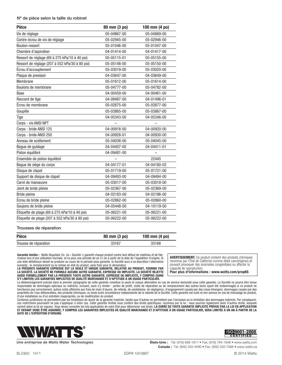 Watts 2300 User Manual | Page 12 / 12