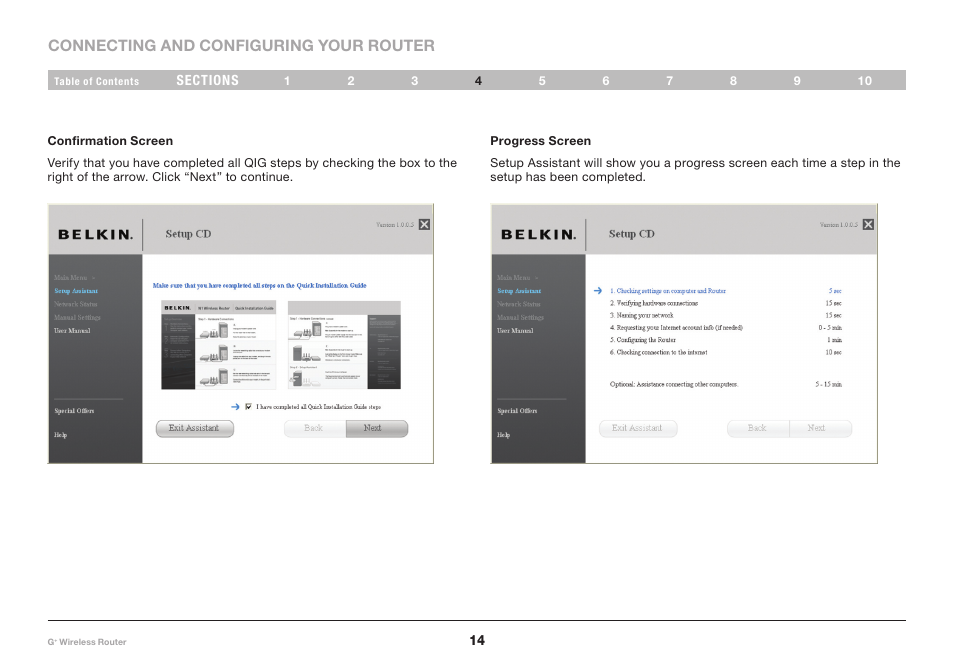 Connecting and configuring your router | Belkin PM01116-A User Manual | Page 16 / 98