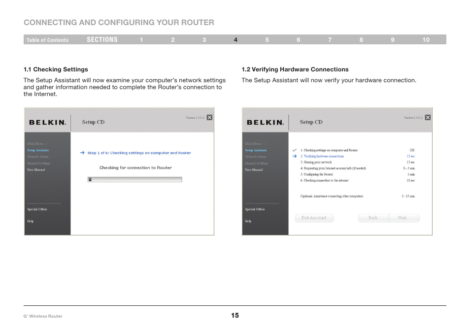 Connecting and configuring your router | Belkin PM01116-A User Manual | Page 17 / 98