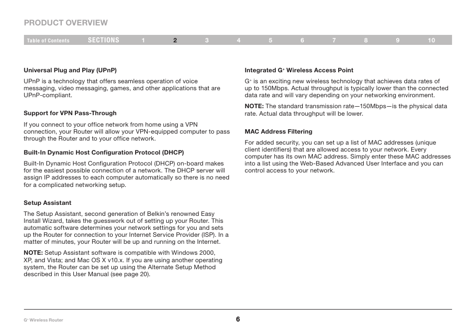 Belkin PM01116-A User Manual | Page 8 / 98