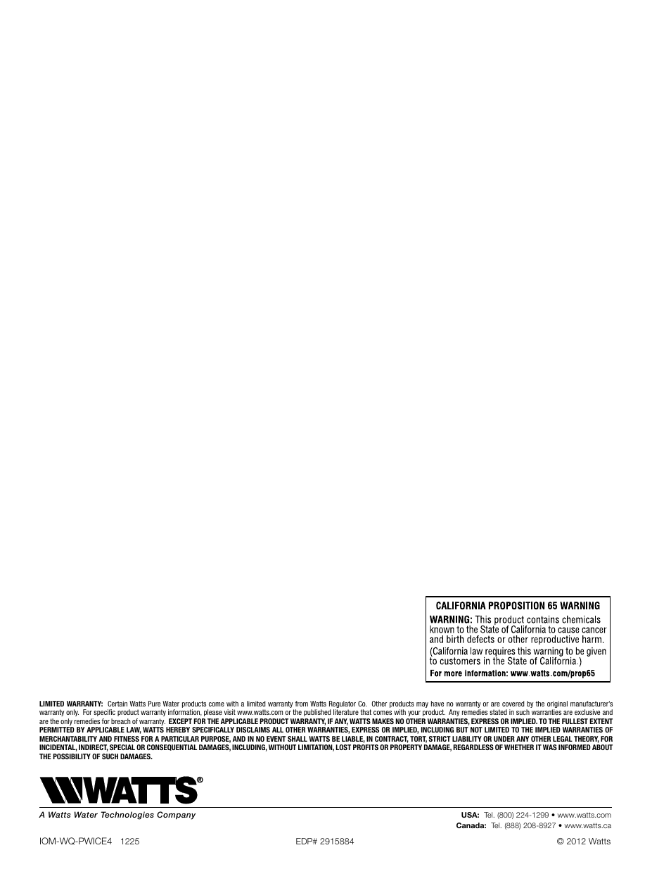Watts PWICE4 User Manual | Page 4 / 4
