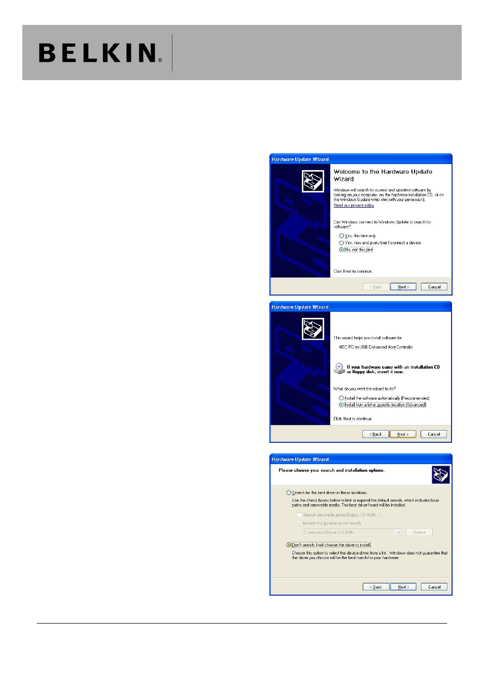 Technical support information | Belkin F5U252 User Manual | Page 2 / 3
