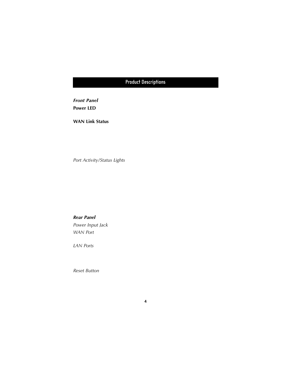 Belkin F5D5230-4 User Manual | Page 6 / 49