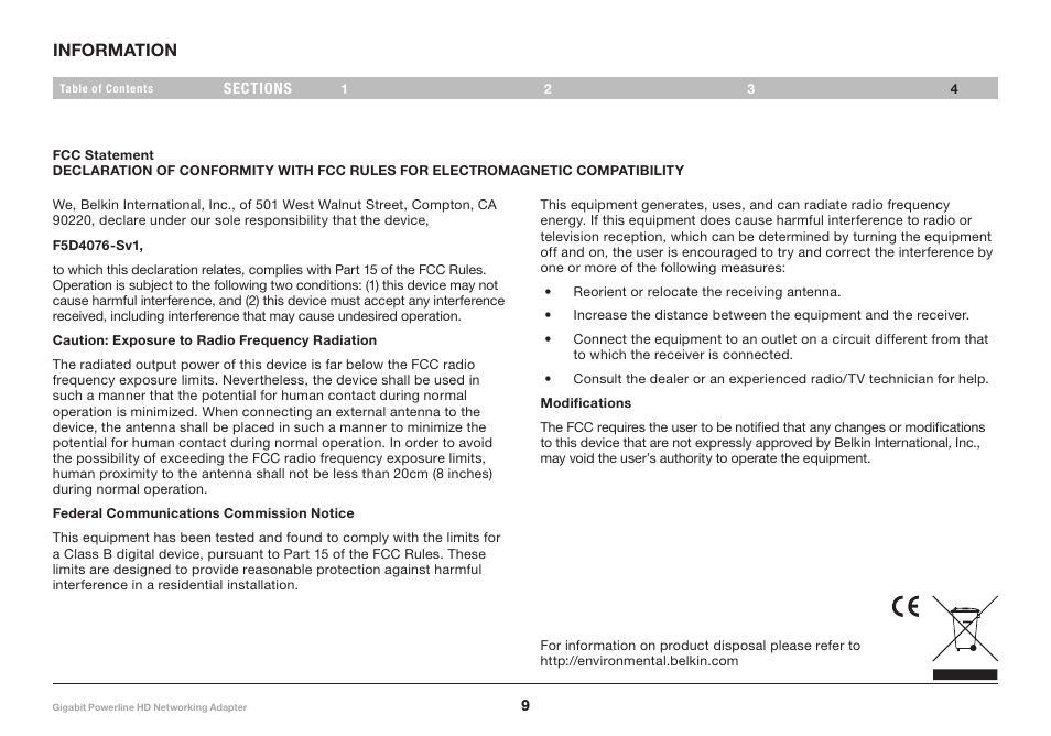 Belkin F5D4076 User Manual | Page 11 / 14