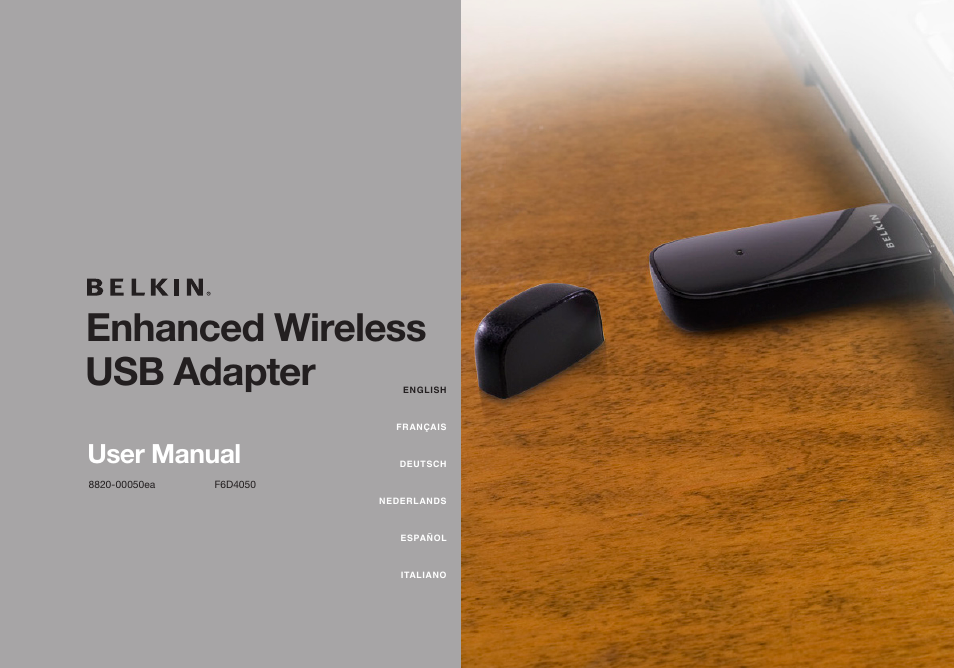 Belkin Enhanced Wireless USB Adapter 8820-00050ea F6D4050 User Manual | 43 pages