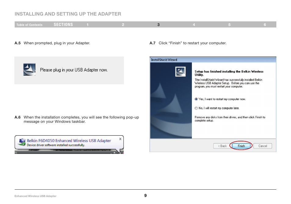 Belkin Enhanced Wireless USB Adapter 8820-00050ea F6D4050 User Manual | Page 11 / 43