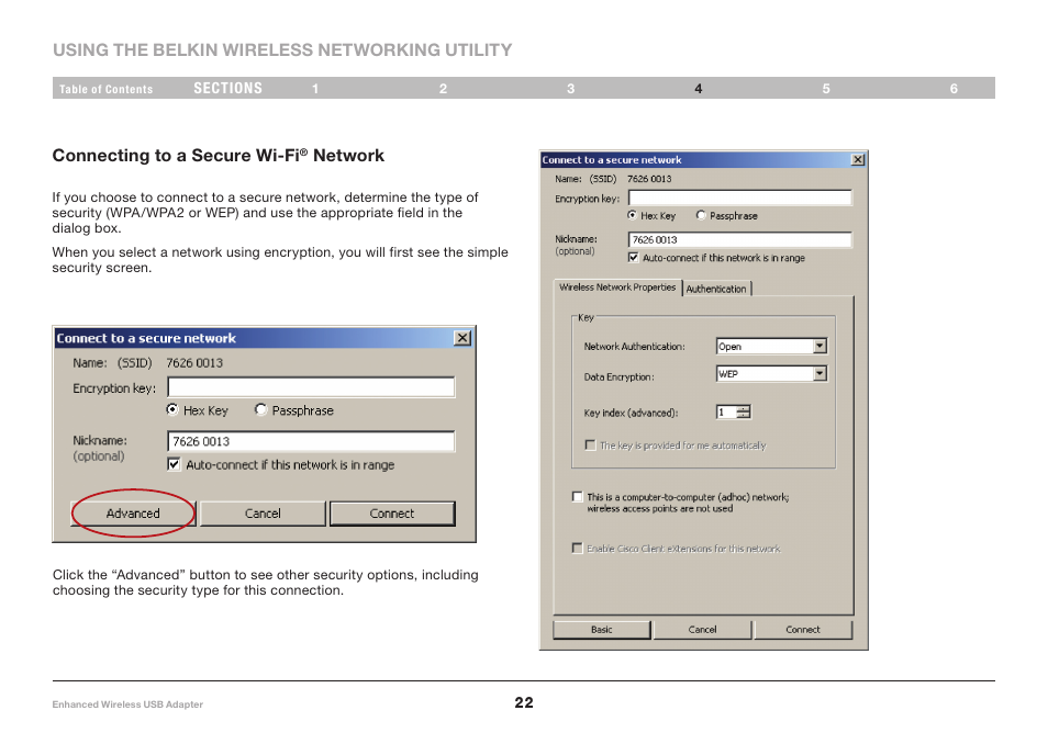Belkin Enhanced Wireless USB Adapter 8820-00050ea F6D4050 User Manual | Page 24 / 43