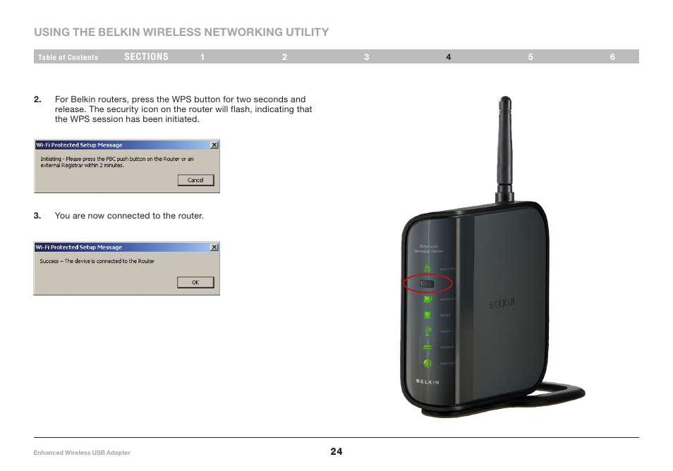 Belkin Enhanced Wireless USB Adapter 8820-00050ea F6D4050 User Manual | Page 26 / 43