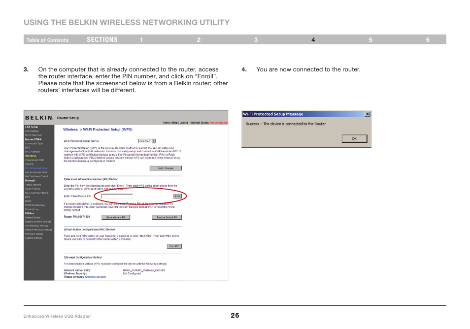 Belkin Enhanced Wireless USB Adapter 8820-00050ea F6D4050 User Manual | Page 28 / 43