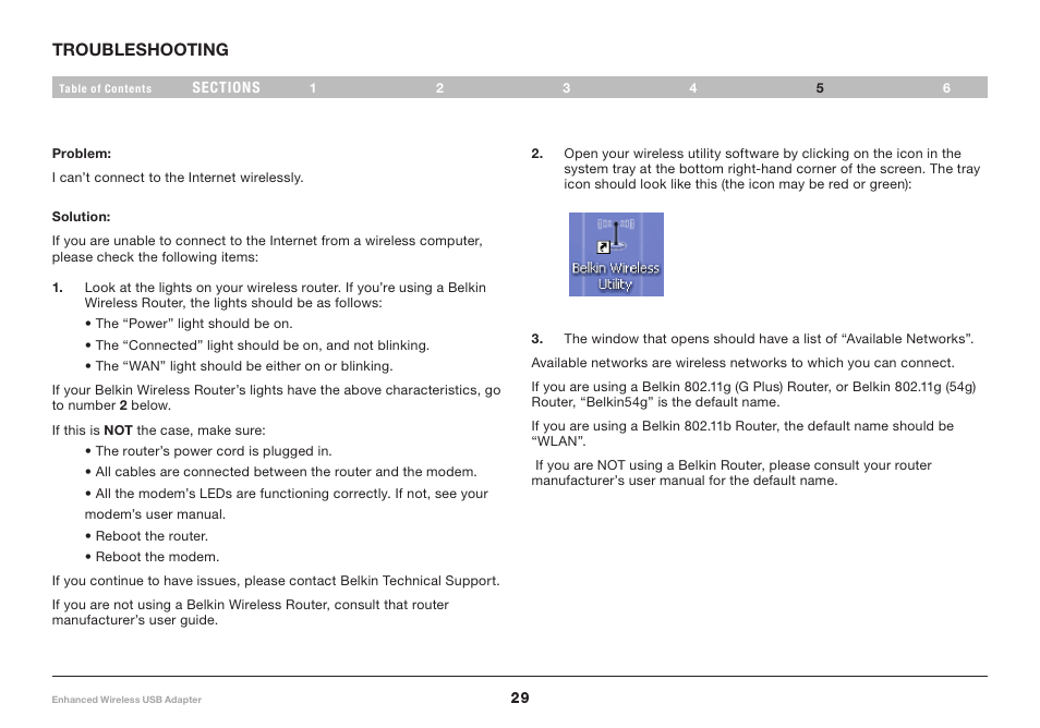 Belkin Enhanced Wireless USB Adapter 8820-00050ea F6D4050 User Manual | Page 31 / 43