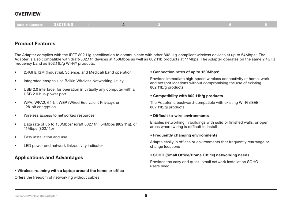 Belkin Enhanced Wireless USB Adapter 8820-00050ea F6D4050 User Manual | Page 7 / 43