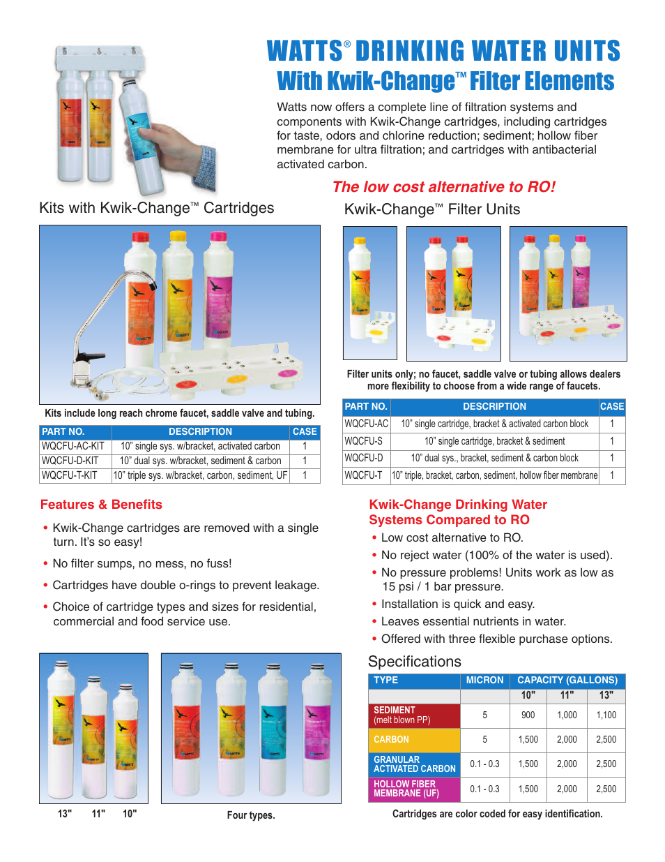 Watts WQCFU-T User Manual | 2 pages