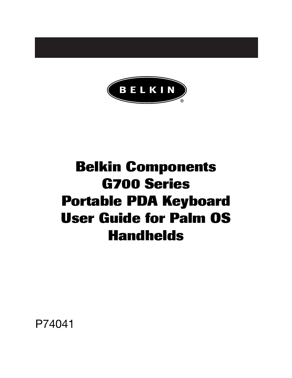 Belkin Portable PDA Keyboard G700 Series User Manual | 19 pages