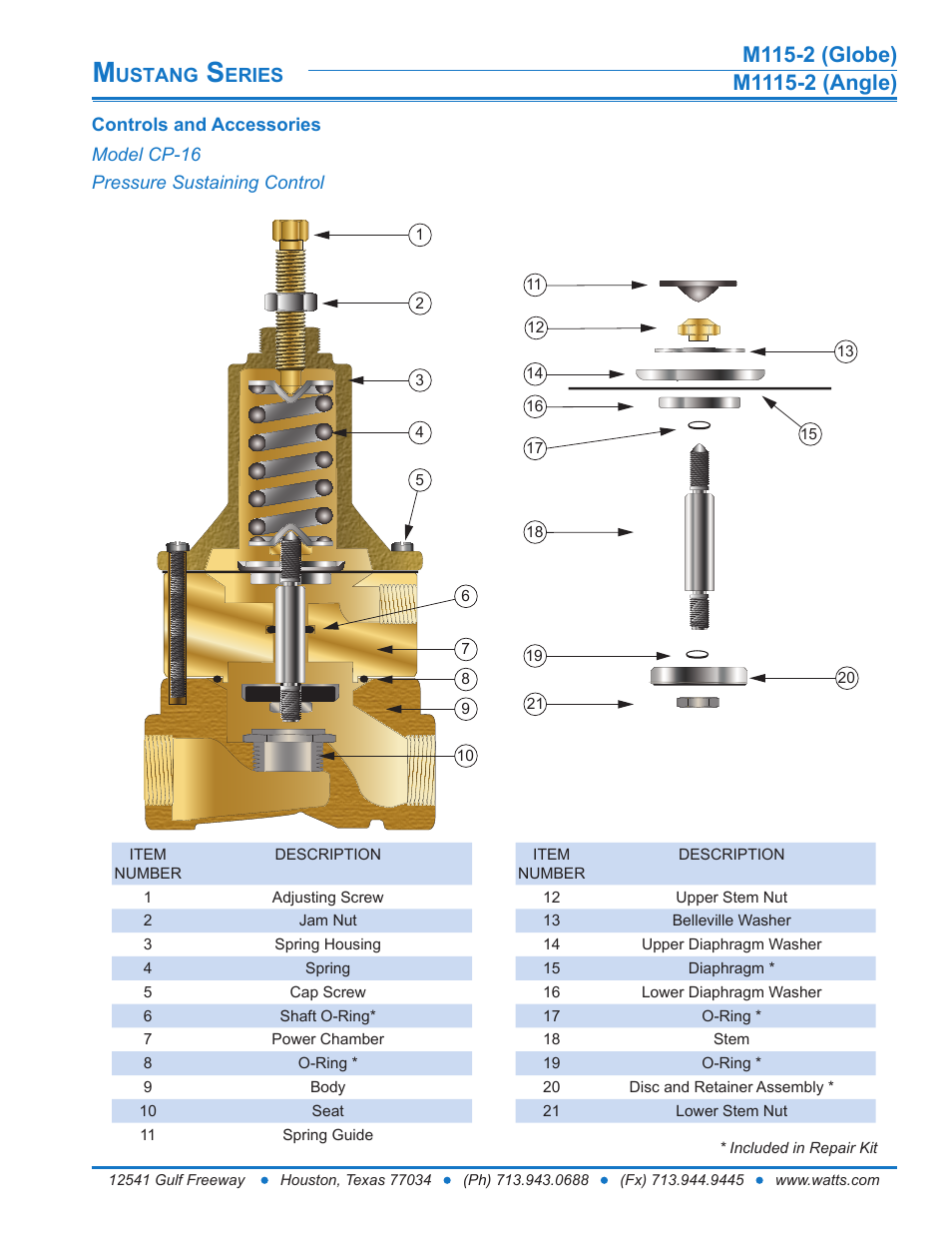 Watts M1115-2 User Manual | Page 6 / 8