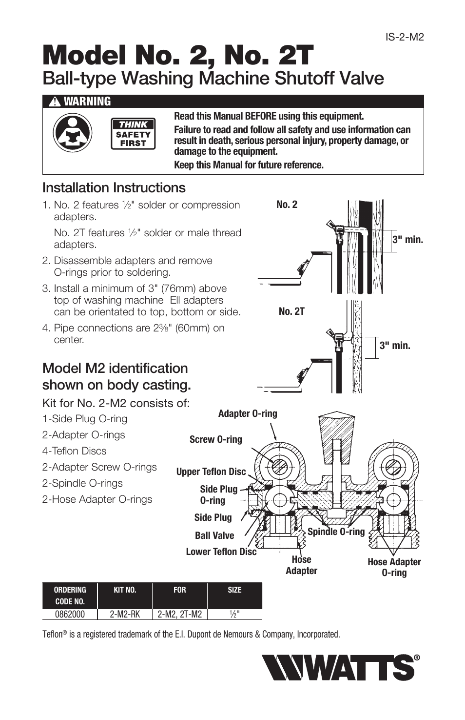 Watts 2 User Manual | 2 pages