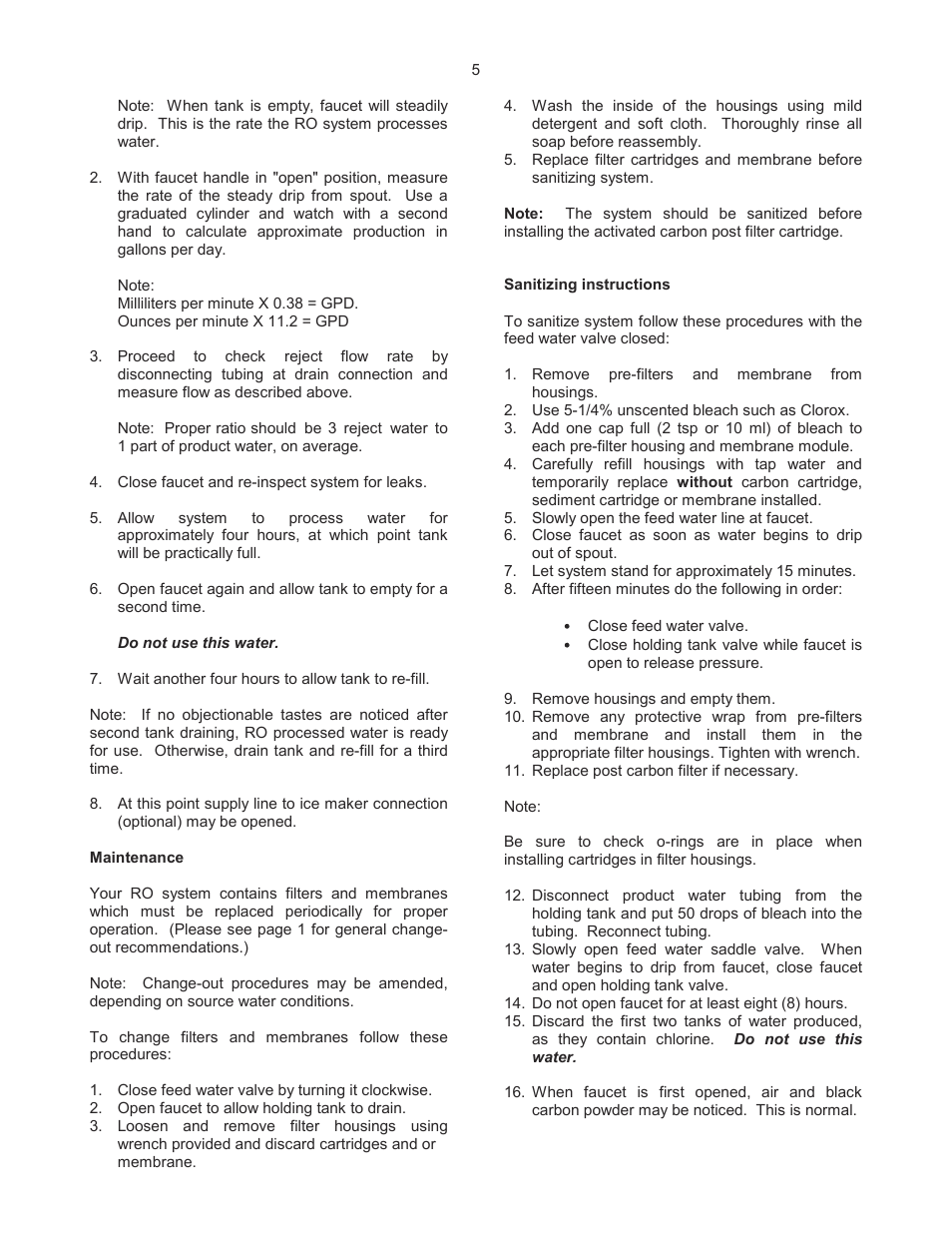 Watts FMRO5-MT User Manual | Page 6 / 8