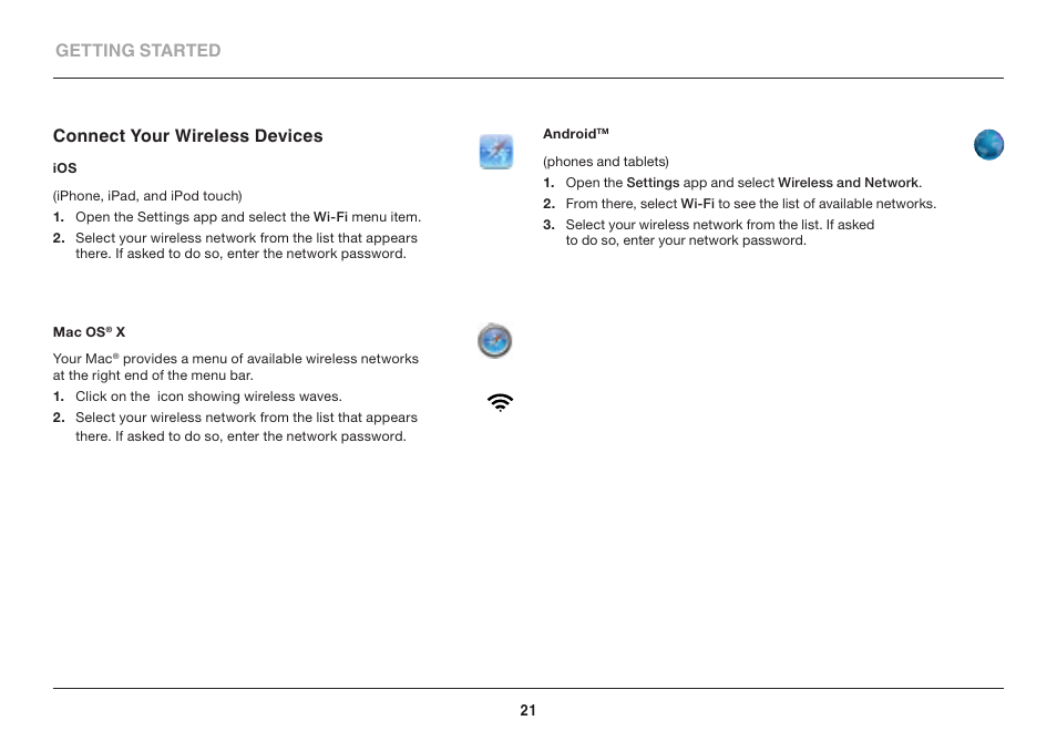 Connect your wireless devices | Belkin AC1800 User Manual | Page 23 / 62