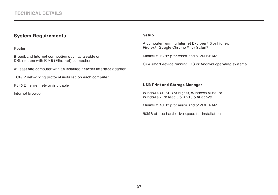 System requirements | Belkin AC1800 User Manual | Page 39 / 62