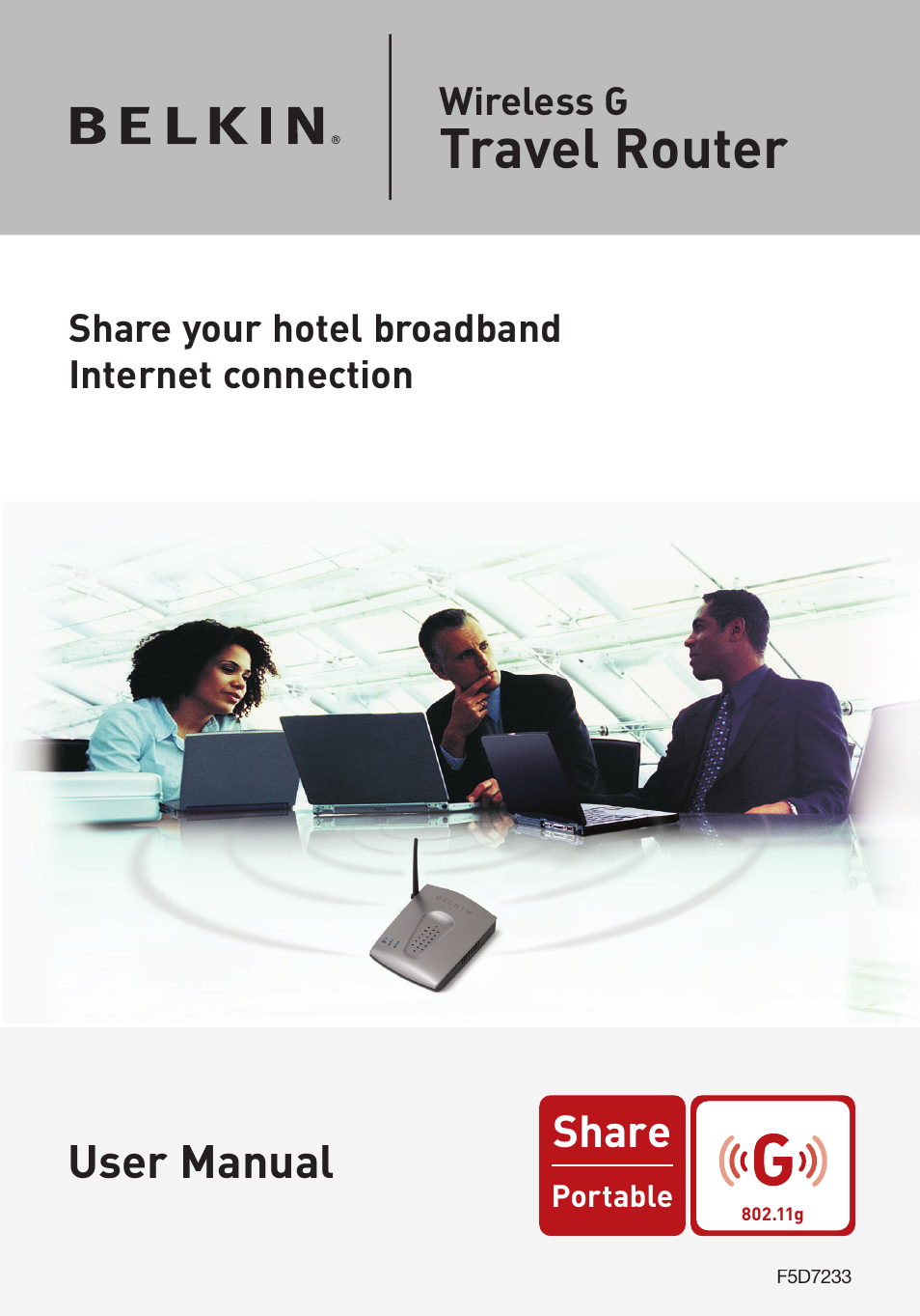 Belkin Wireless G Travel Router F5D7233 User Manual | 85 pages