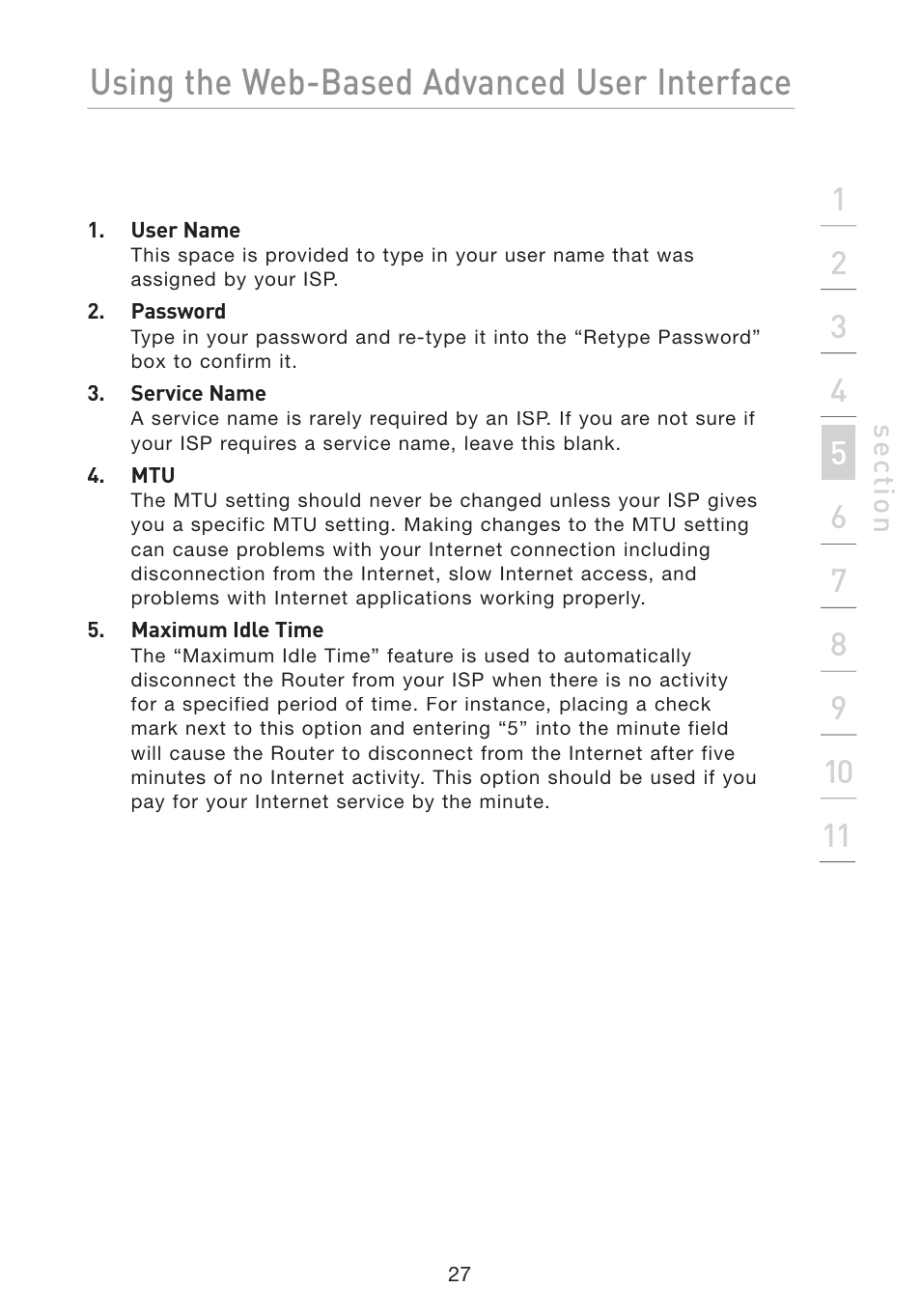 Using the web-based advanced user interface | Belkin Wireless G Travel Router F5D7233 User Manual | Page 29 / 85