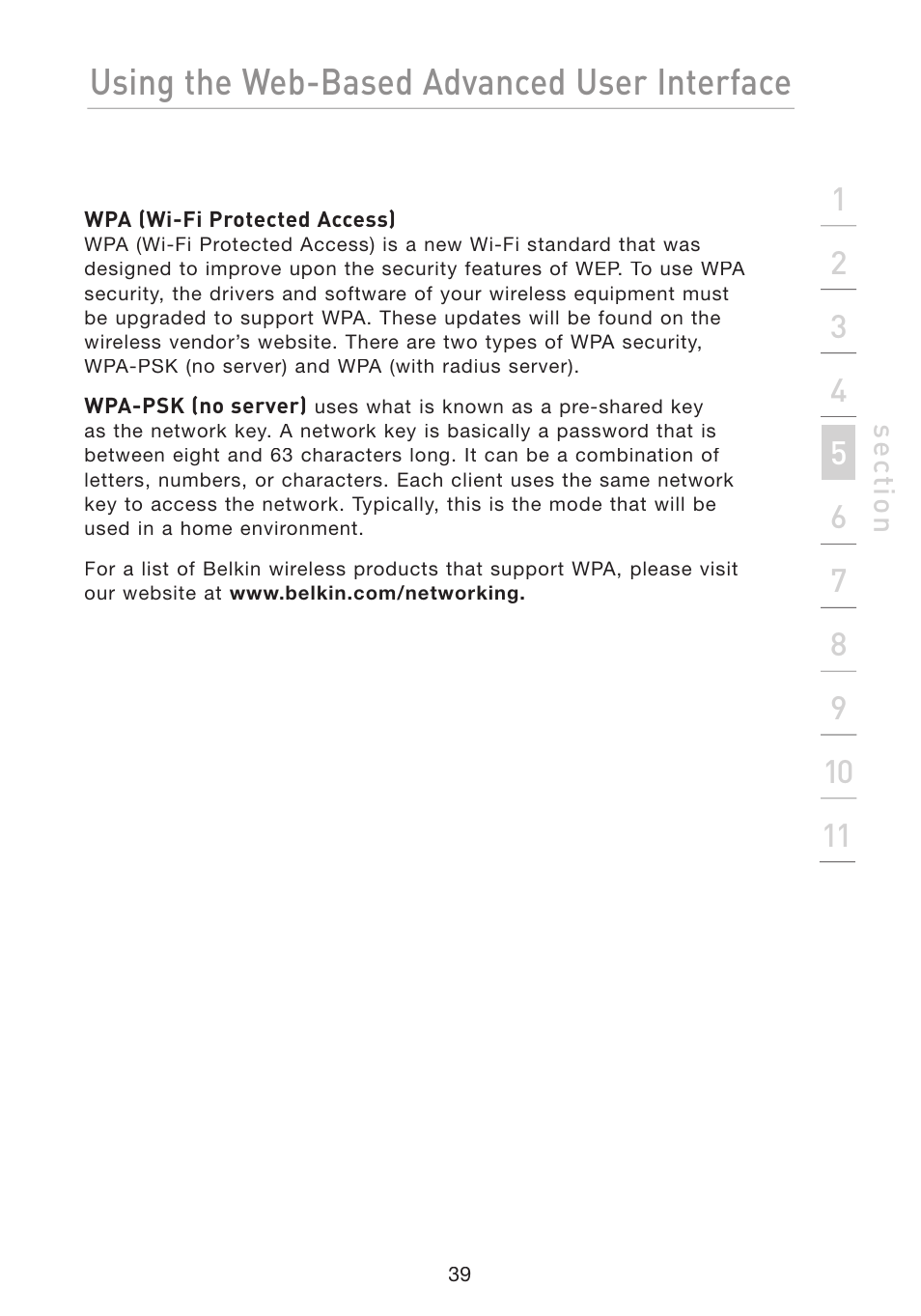 Using the web-based advanced user interface | Belkin Wireless G Travel Router F5D7233 User Manual | Page 41 / 85