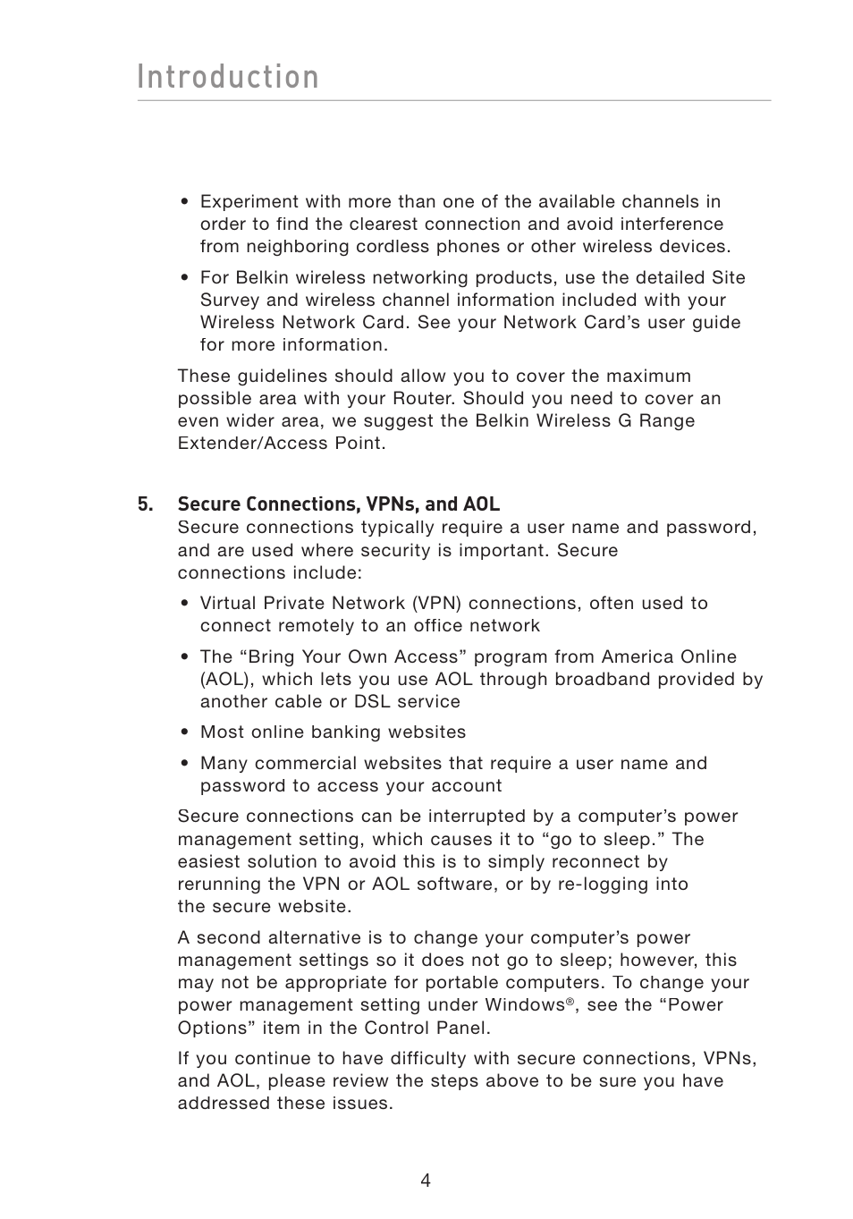 Introduction | Belkin Wireless G Travel Router F5D7233 User Manual | Page 6 / 85