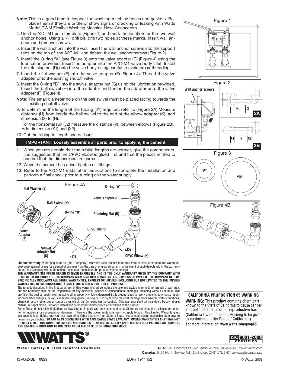 Watts KA2-BD User Manual | Page 2 / 2