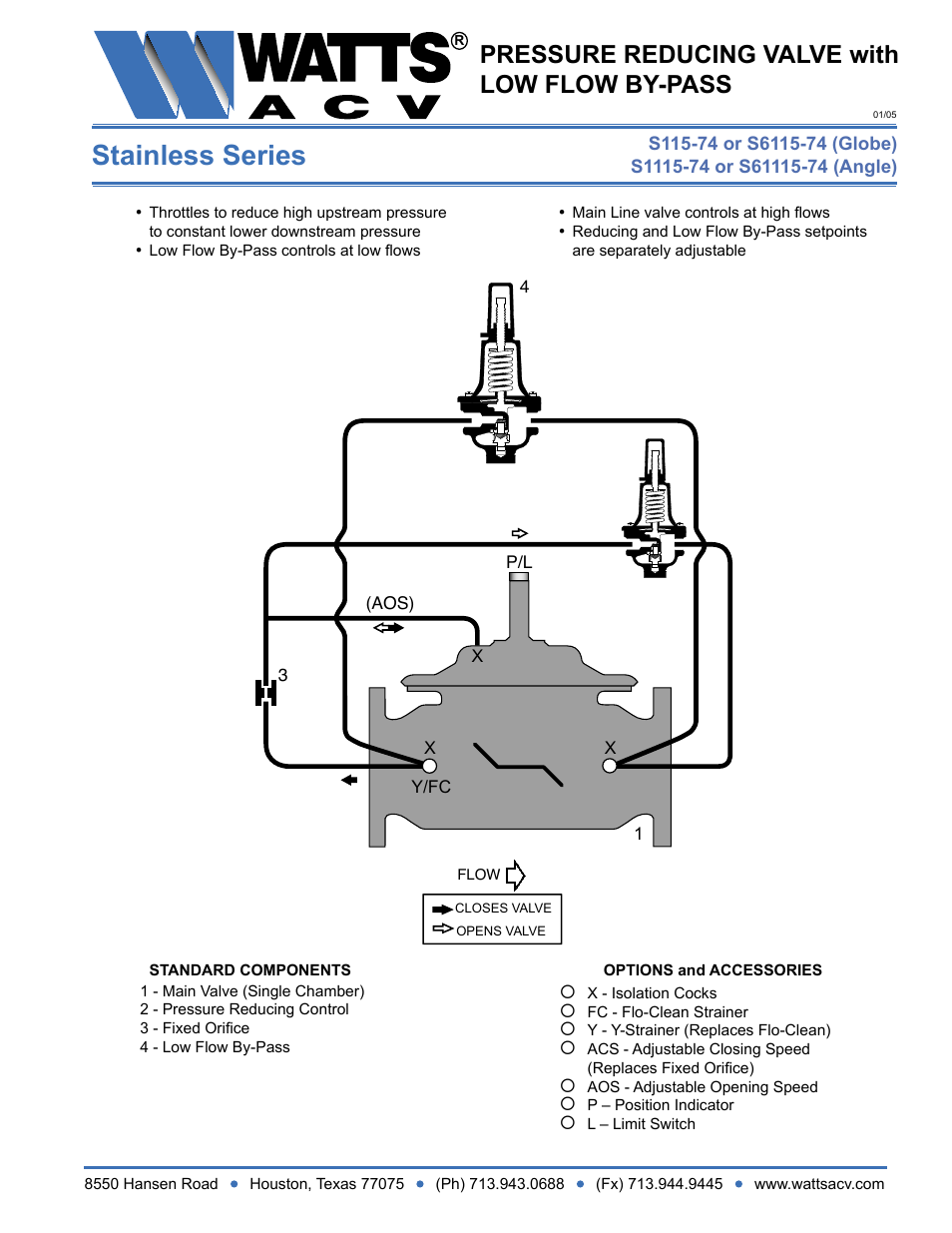 Watts S1115-74 User Manual | 1 page