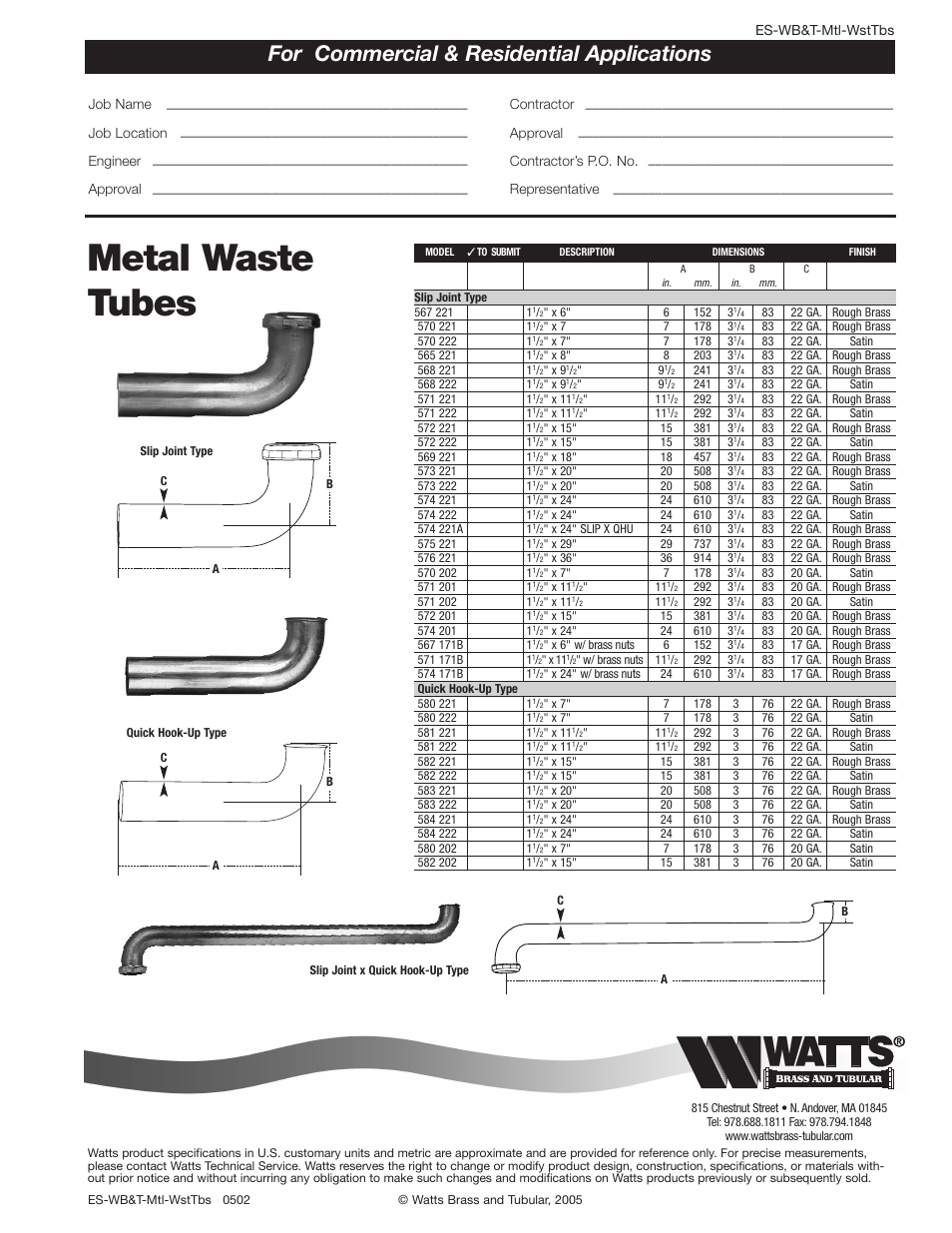 Watts 584 222 User Manual | 1 page