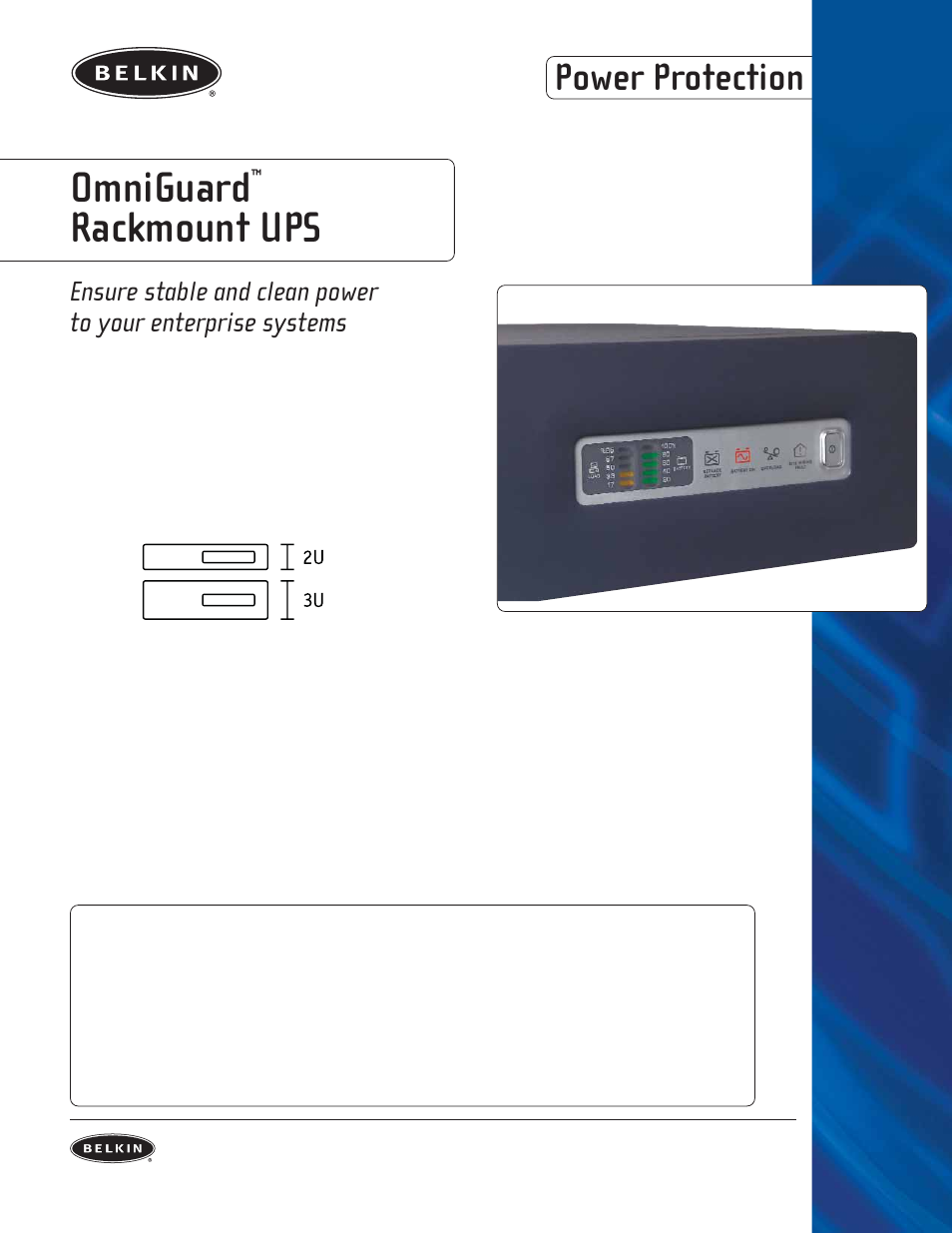 Belkin OmniGuard ™ Rackmount UPS User Manual | 1 page