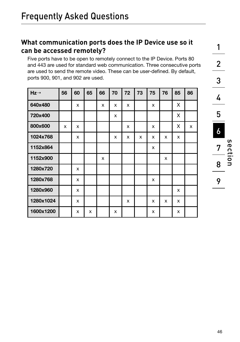 Frequently asked questions, Se ct io n | Belkin F1DP101M User Manual | Page 49 / 56