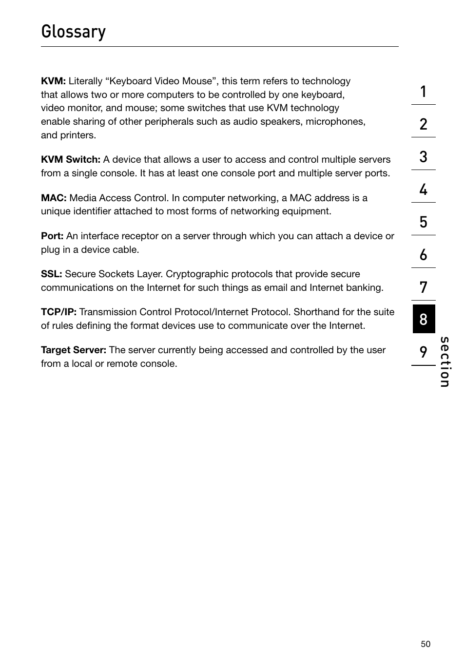 Glossary | Belkin F1DP101M User Manual | Page 53 / 56